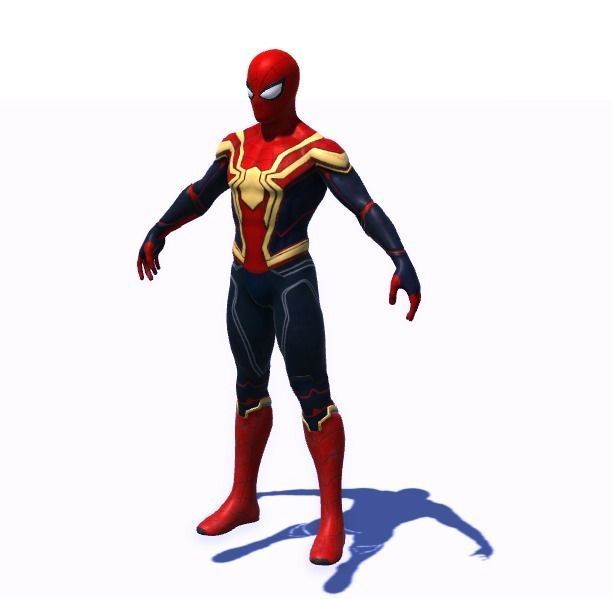 Spiderman Rigged High Quality Model Low-poly 3D model_3