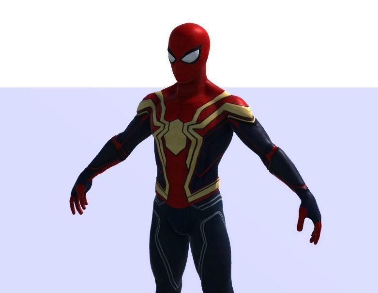 Spiderman Rigged High Quality Model Low-poly 3D model_9