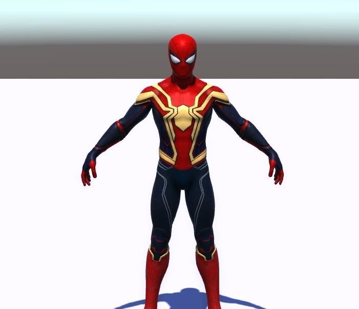 Spiderman Rigged High Quality Model Low-poly 3D model_1