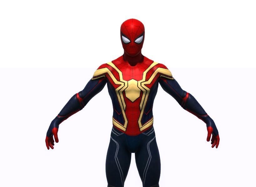 Spiderman Rigged High Quality Model Low-poly 3D model_6