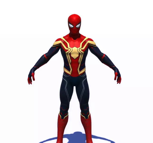 Spiderman Rigged High Quality Model Low-poly 3D model_0