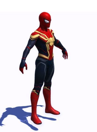 Spiderman Rigged High Quality Model Low-poly 3D model_2