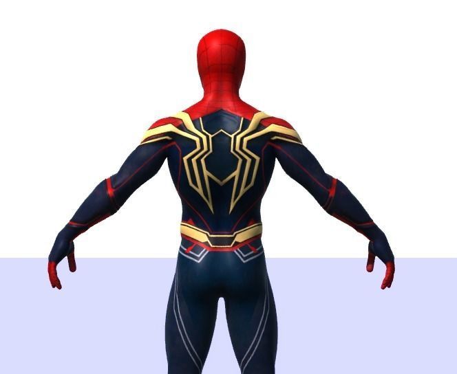 Spiderman Rigged High Quality Model Low-poly 3D model_7