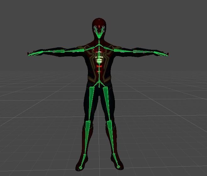 Spiderman Rigged High Quality Model Low-poly 3D model_4