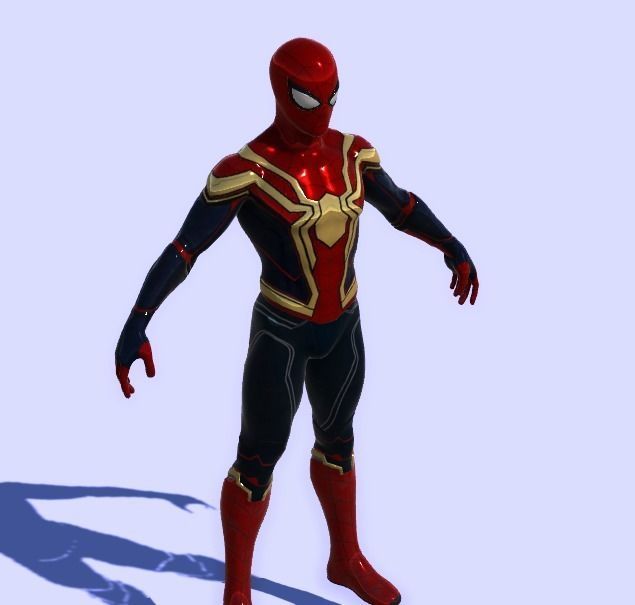 Spiderman Rigged High Quality Model Low-poly 3D model_11
