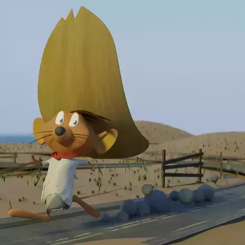 Speedy Gonzalez Low-poly 3D model