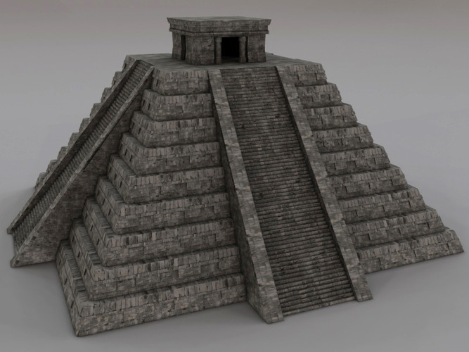Chichen Itza Pyramid Low-poly 3D model