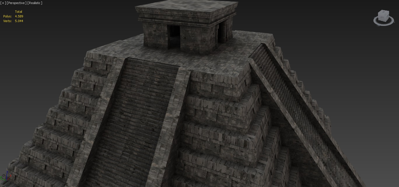 Chichen Itza Pyramid Low-poly 3D model_5