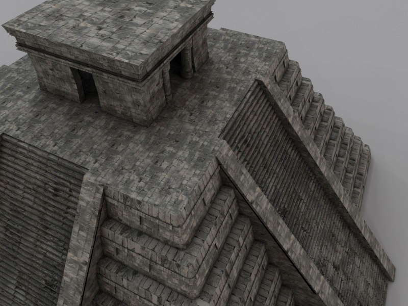Chichen Itza Pyramid Low-poly 3D model_4