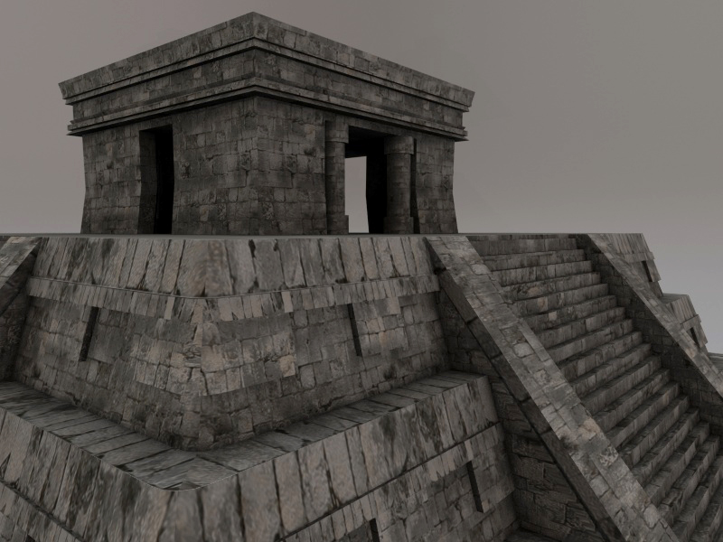 Chichen Itza Pyramid Low-poly 3D model_2
