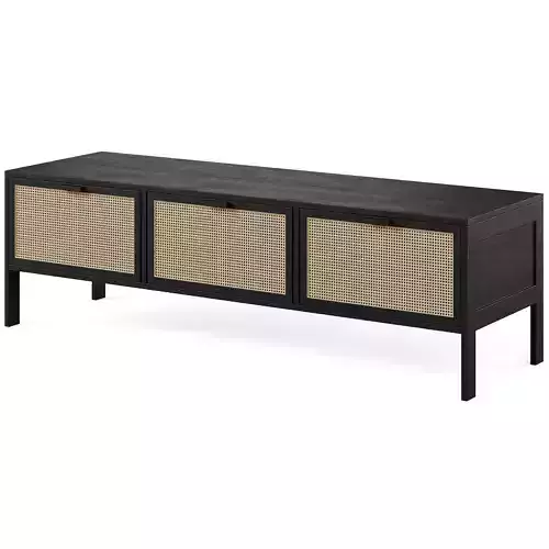 Rattan and Wood TV Cabinet Reyna by Sklum