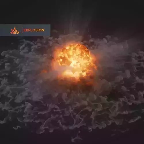 3D Artillery Grenade Explosion Animation 3D model