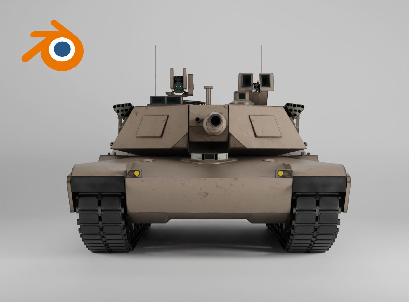 US Army M1A2 Abrams tank 3D model_2
