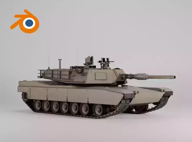 US Army M1A2 Abrams tank 3D model