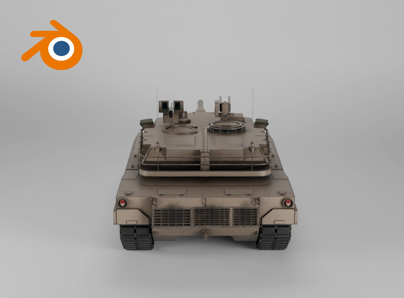US Army M1A2 Abrams tank 3D model_5