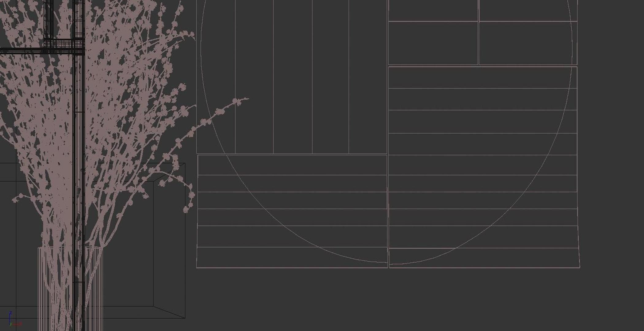 wall style Chinese New decoration 3D model_6