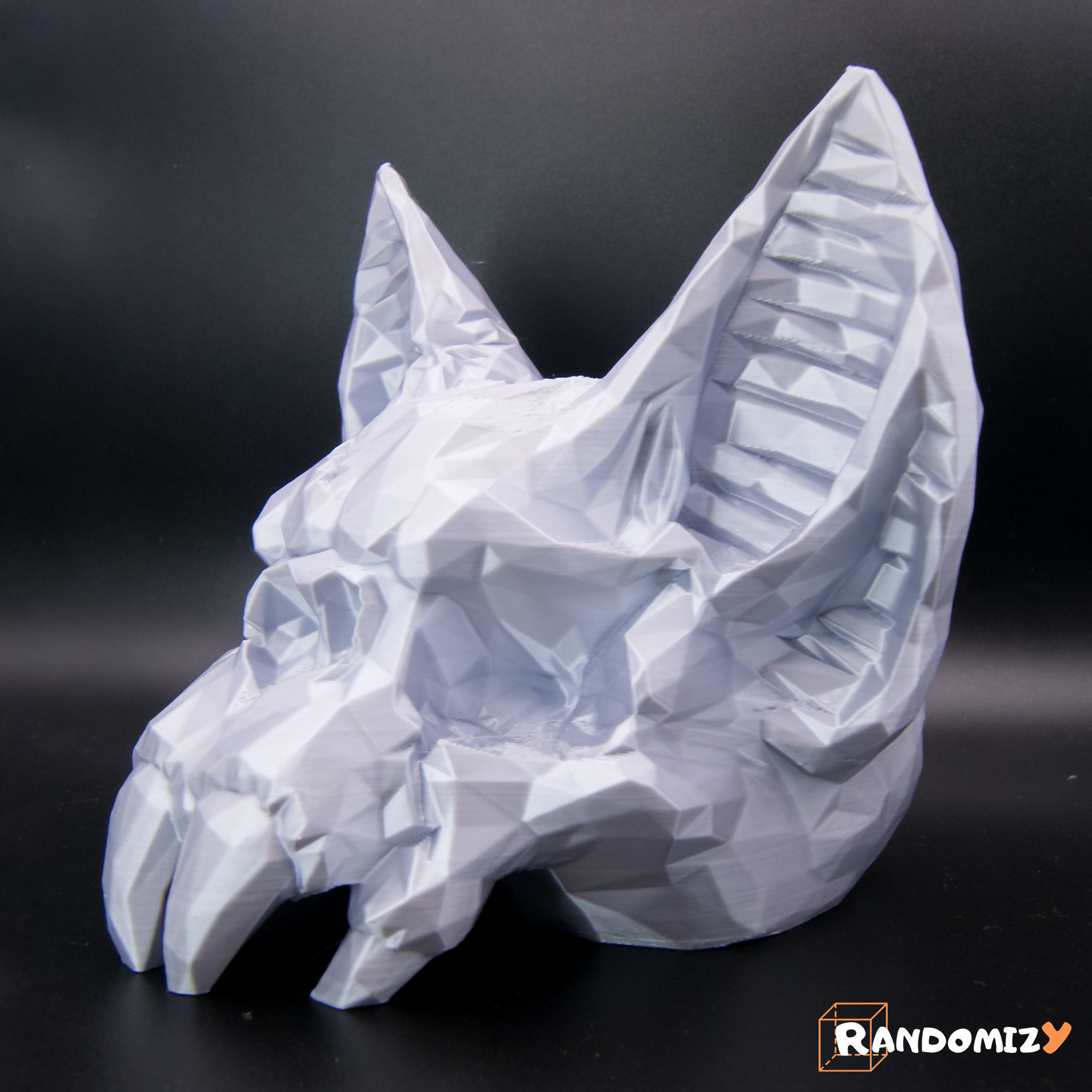 Bat Skull - Low Poly 3D print model_1
