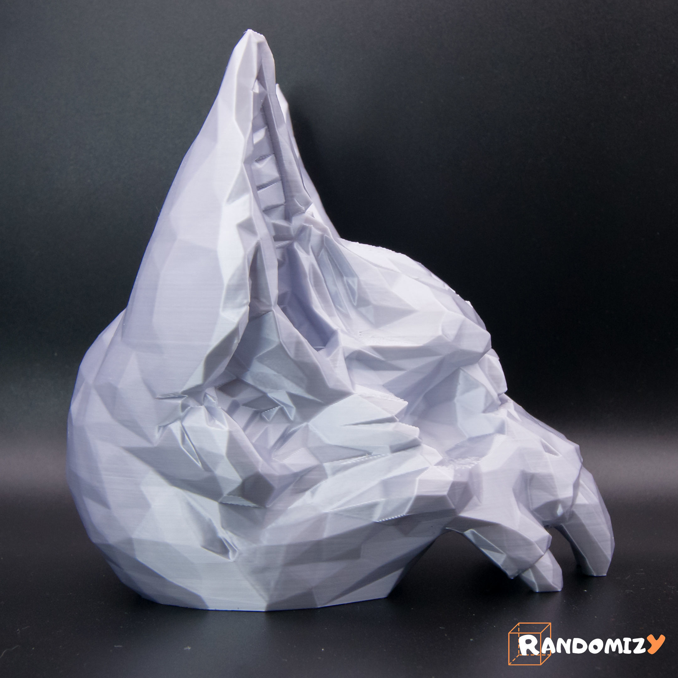 Bat Skull - Low Poly 3D print model_4