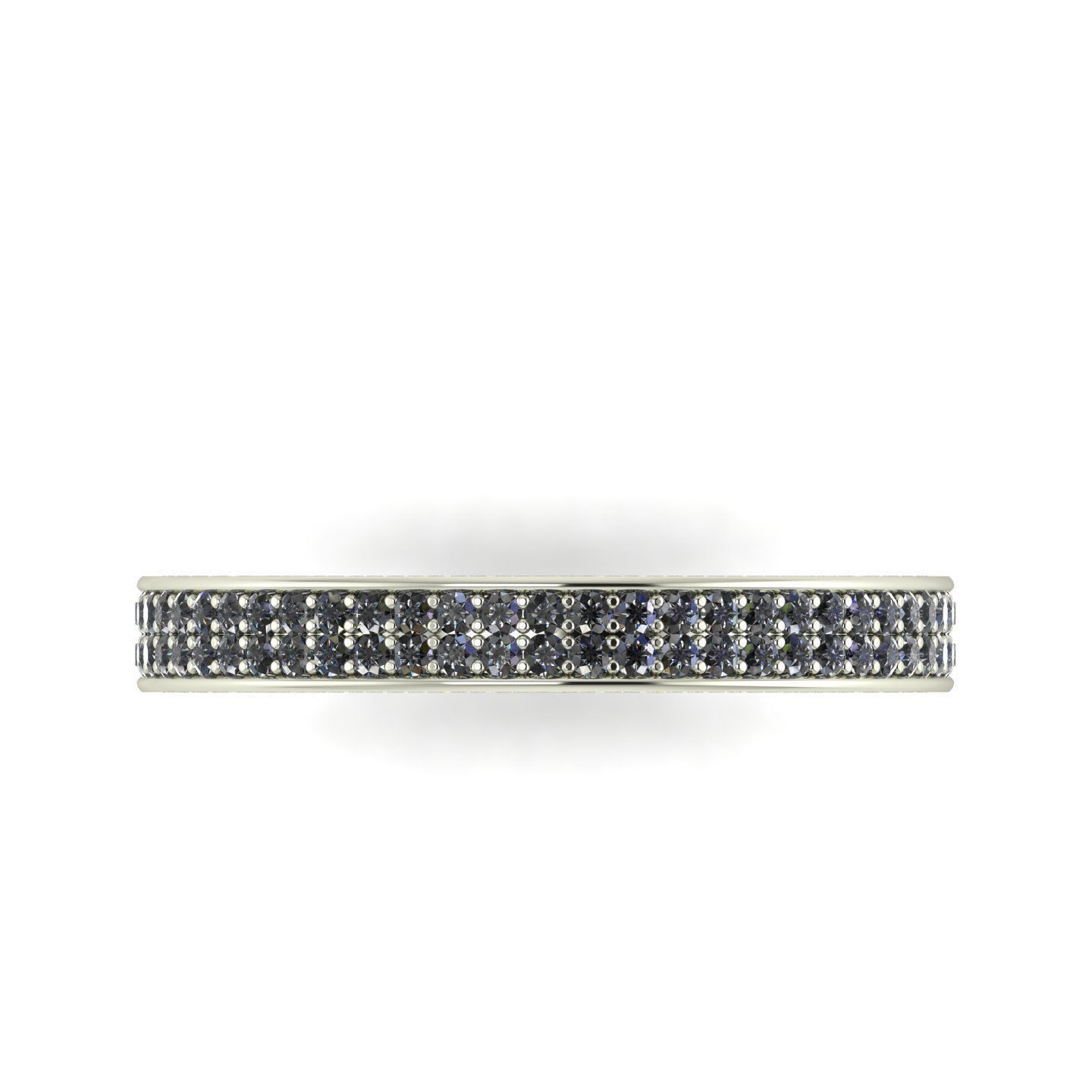 Full Channel Ring - Double Row Eternity Band with Pave Sides 3D print model_4