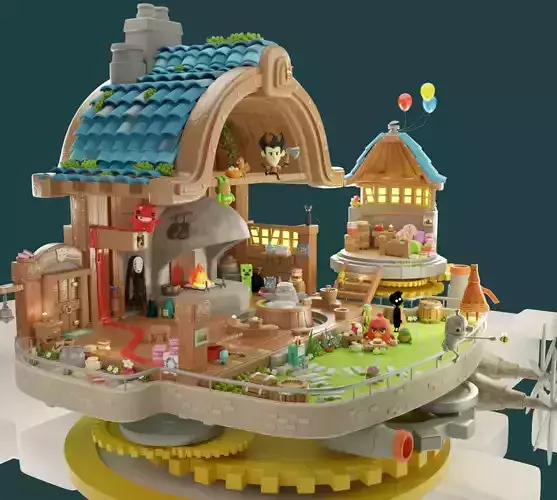 indie house-Buildings Environment Assets made in Blender 3D