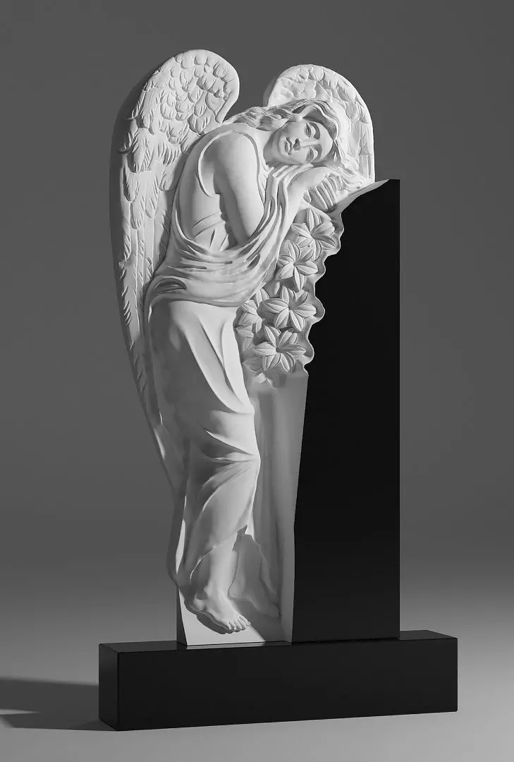 angel with lilies 3D model_0