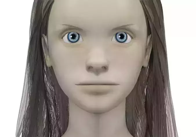 Girl with light black hair