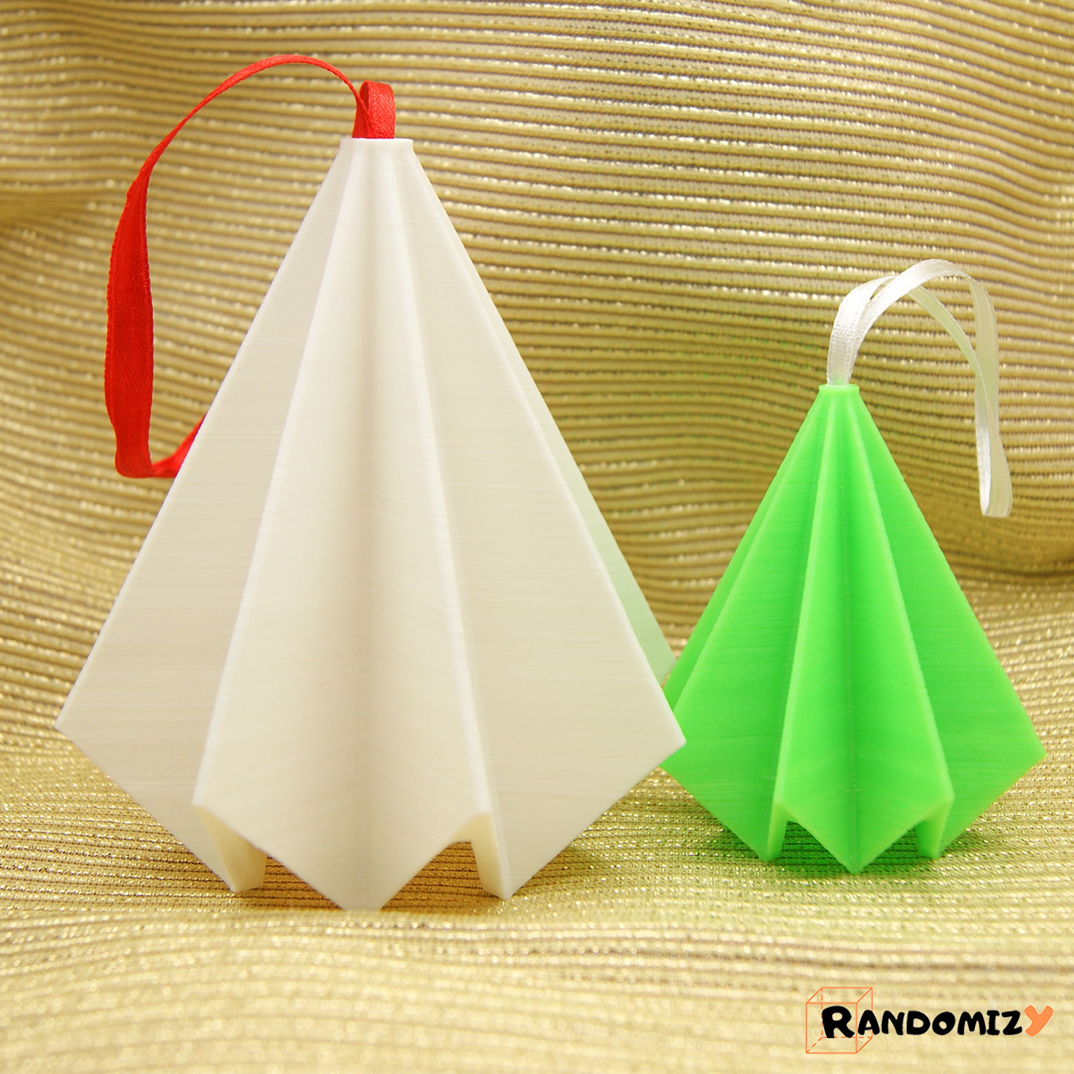 Origami Inspired Tree Ornament 2 3D print model_1