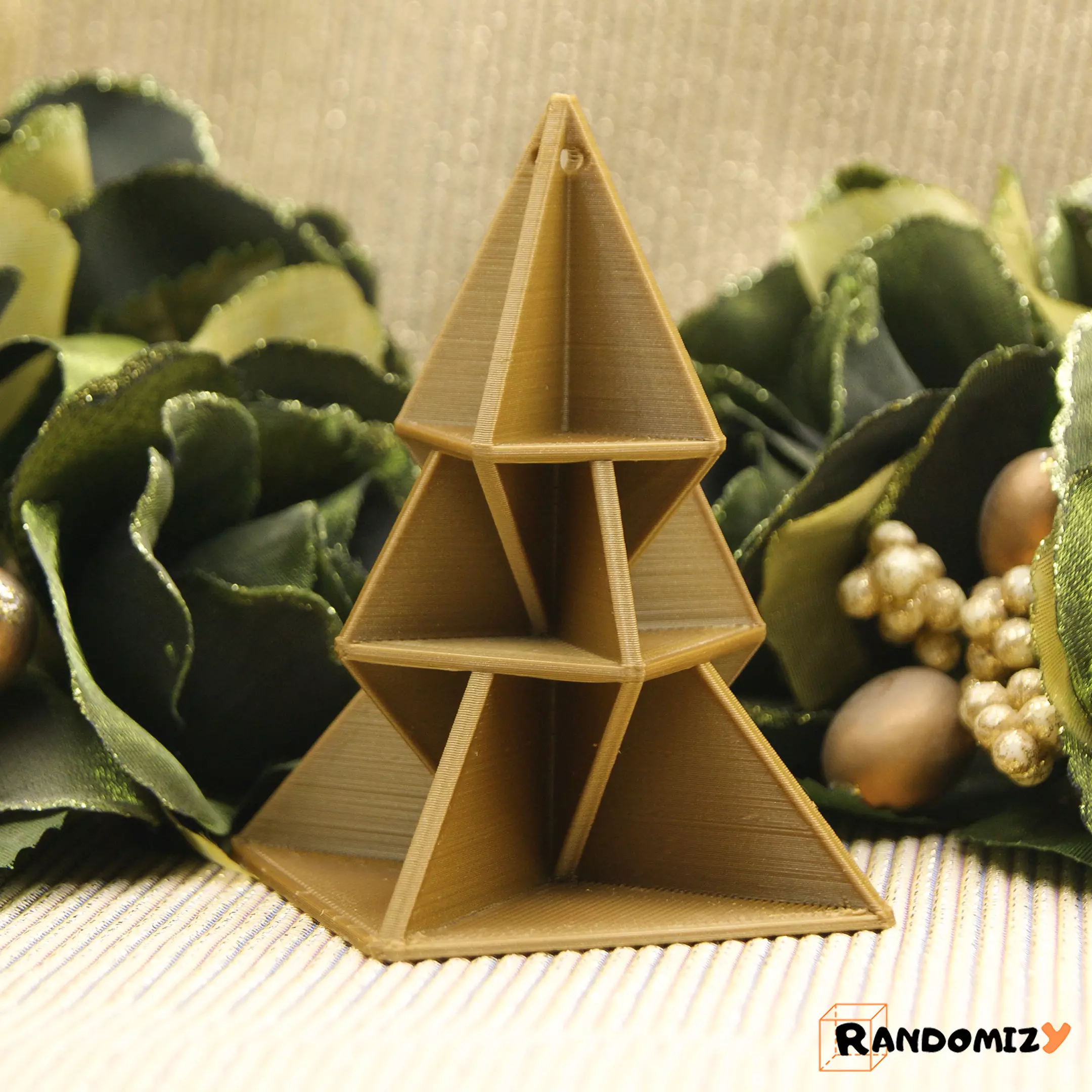Origami Inspired Tree Ornament 4 3D print model_0