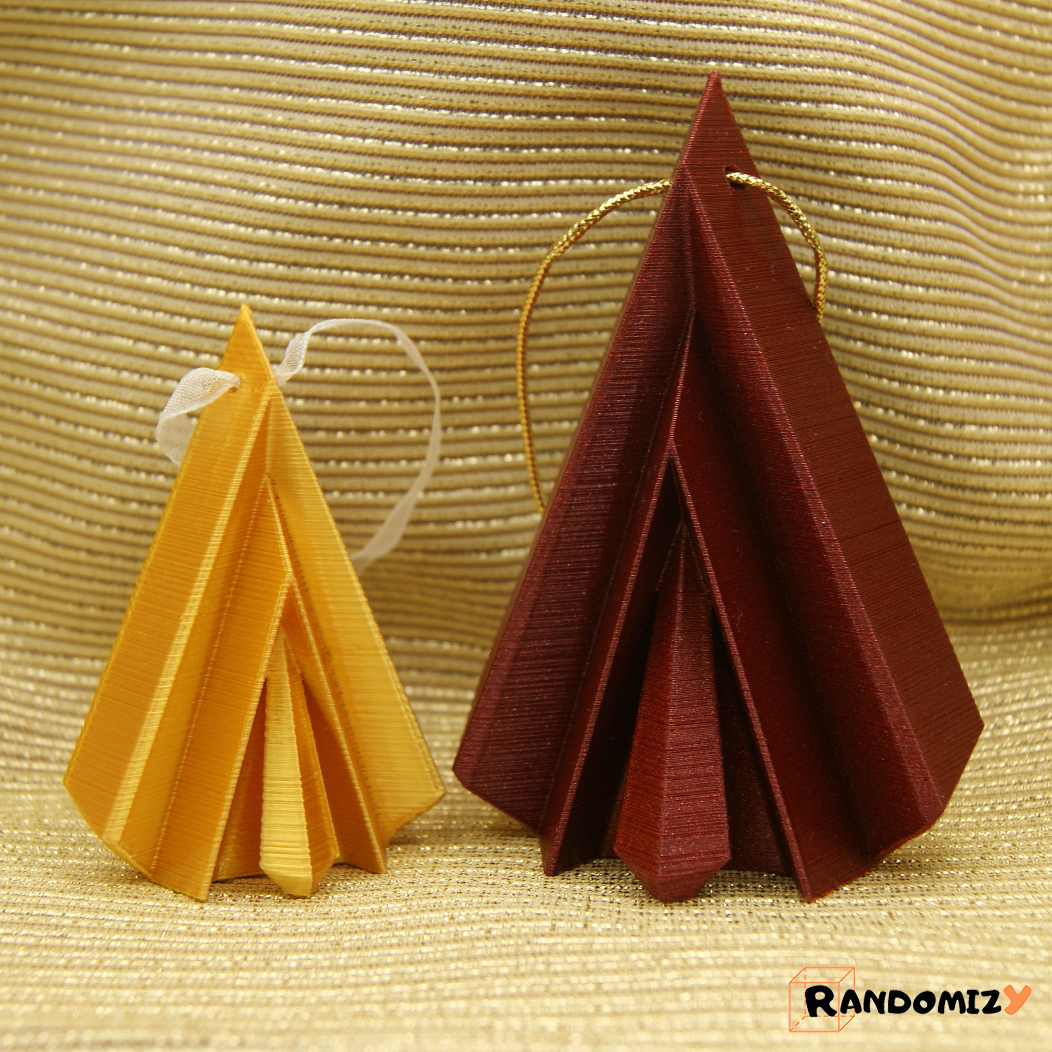 Origami Inspired Tree Ornaments - Collection 3D print model_6