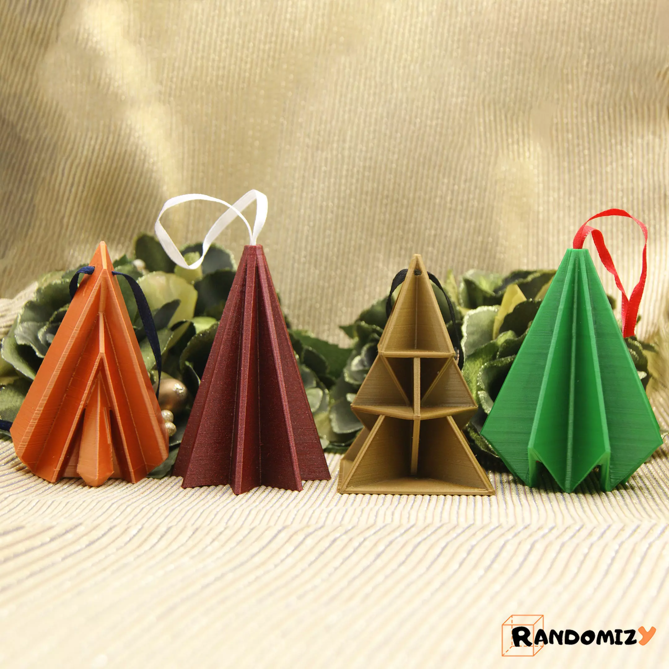 Origami Inspired Tree Ornaments - Collection 3D print model_0