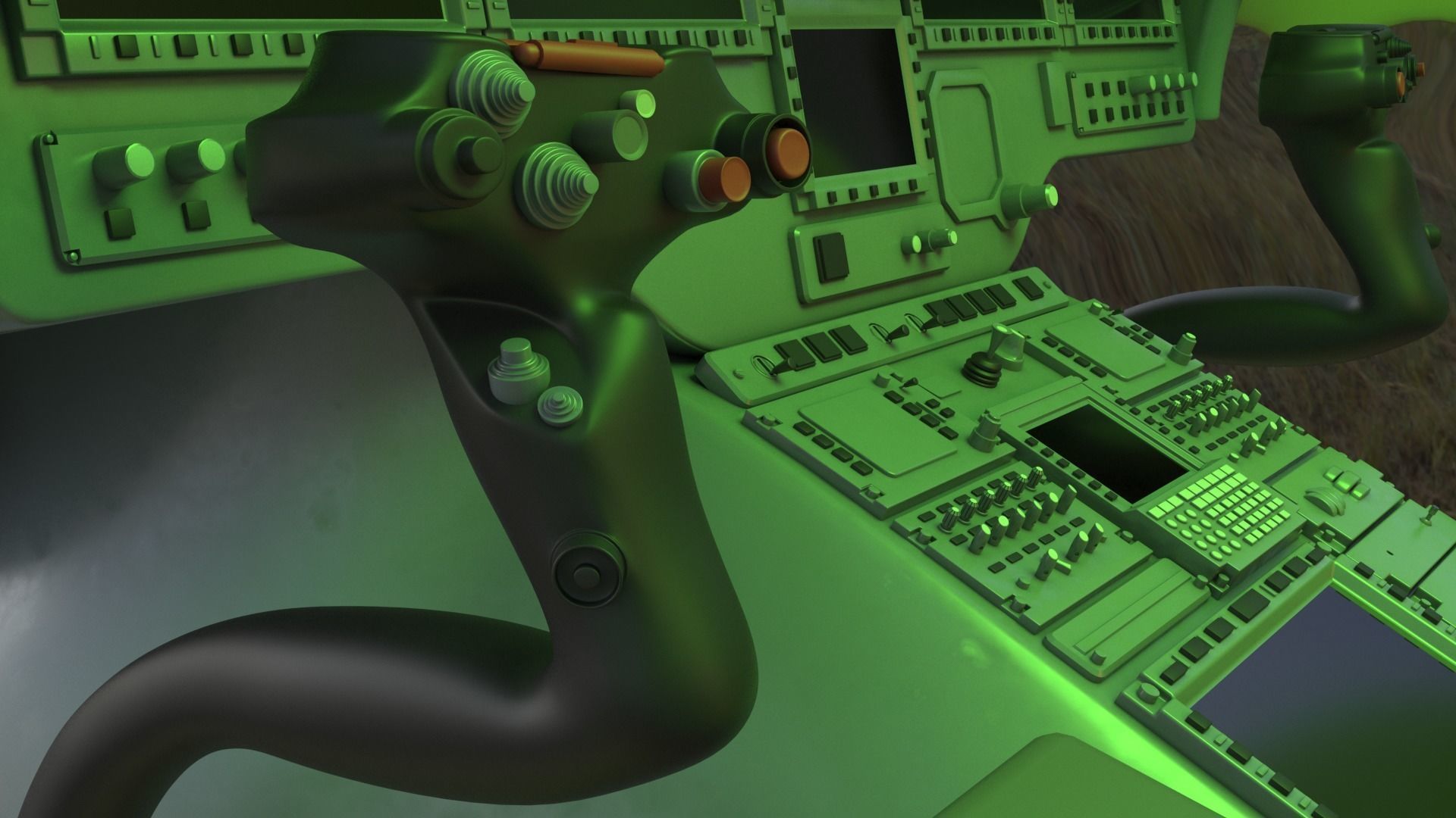 Eurocopter H225M Cougar 3ds max Vray 3D model_28