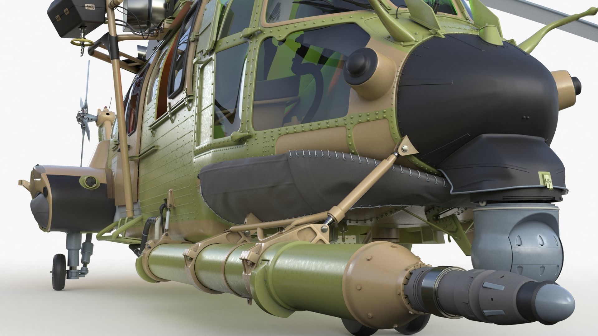 Eurocopter H225M Cougar 3ds max Vray 3D model_43