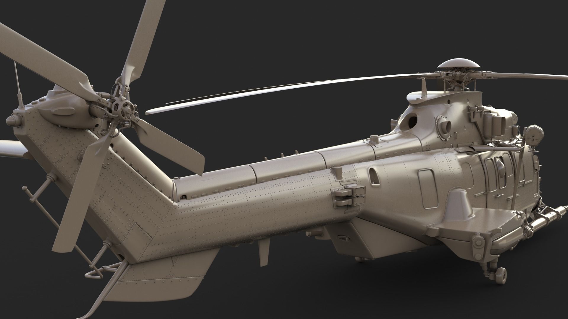 Eurocopter H225M Cougar 3ds max Vray 3D model_64