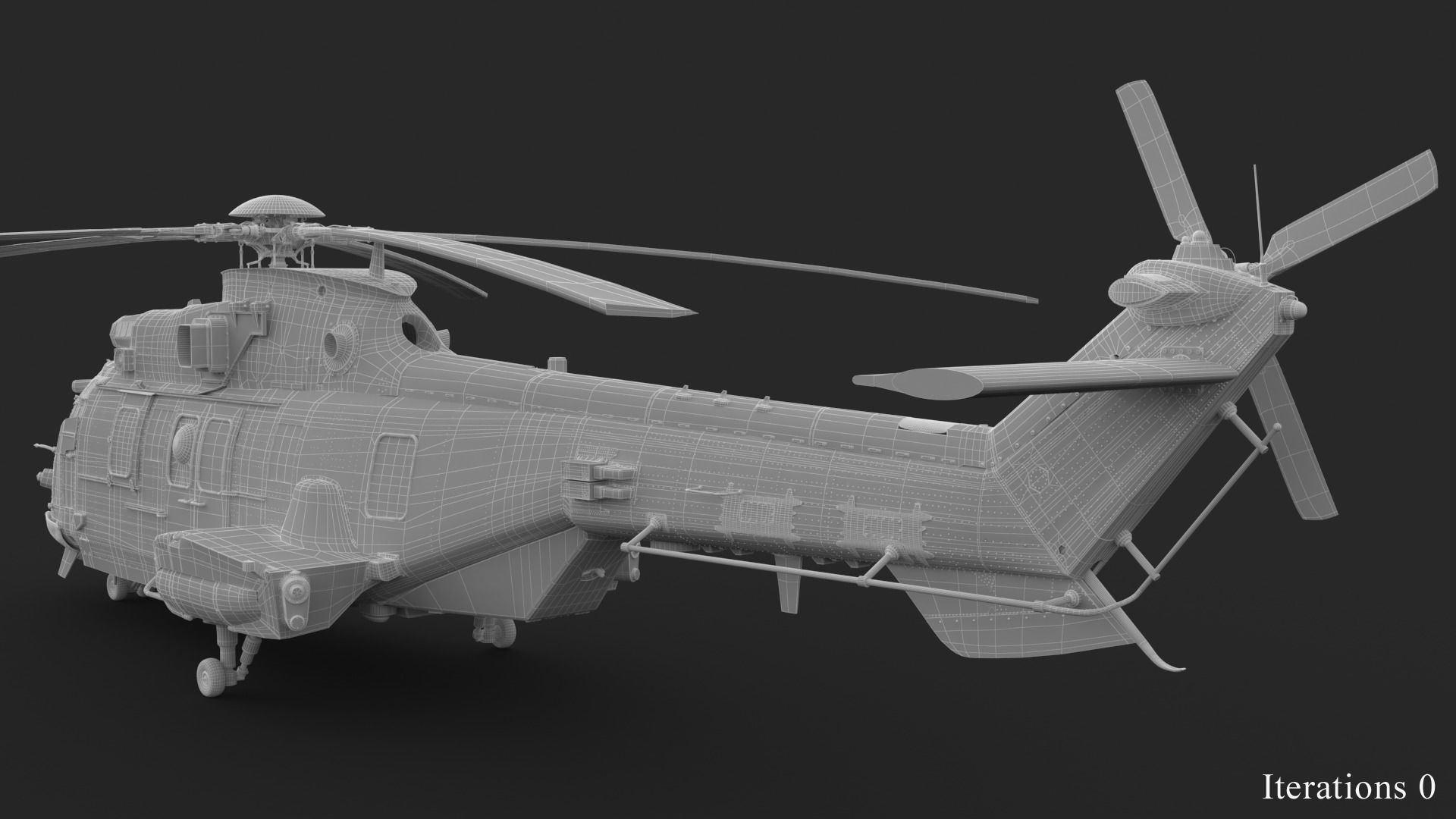 Eurocopter H225M Cougar 3ds max Vray 3D model_55