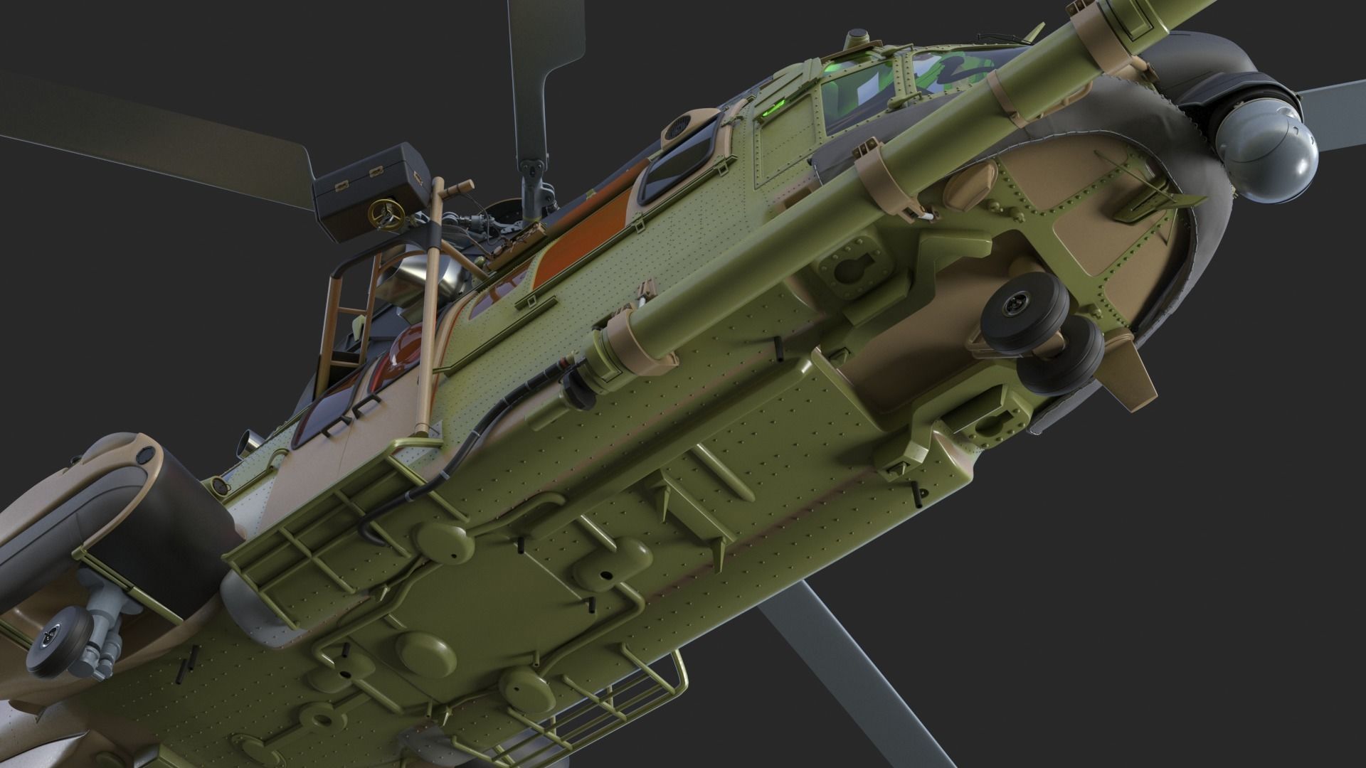 Eurocopter H225M Cougar 3ds max Vray 3D model_17