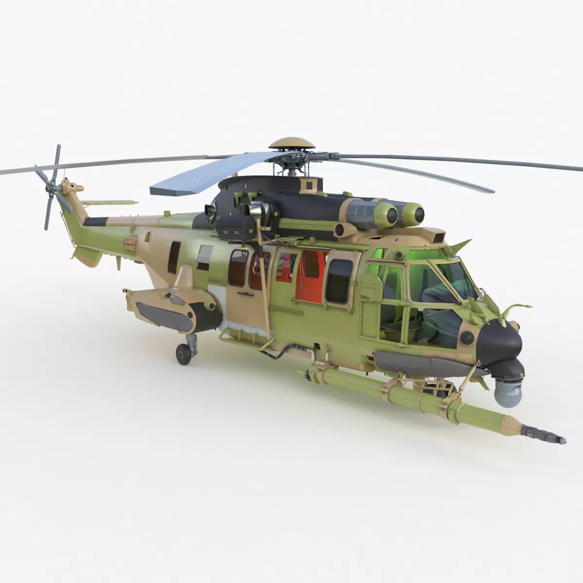 Eurocopter H225M Cougar 3ds max Vray 3D model_0