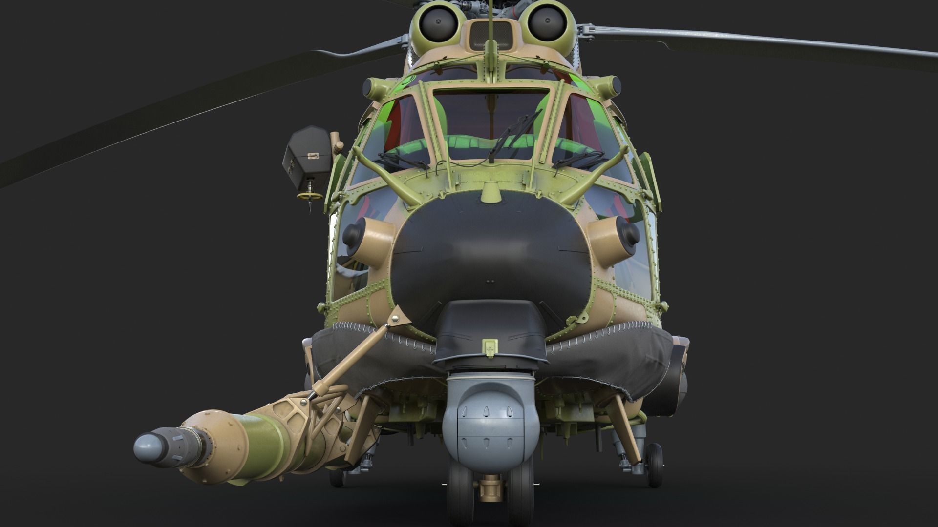 Eurocopter H225M Cougar 3ds max Vray 3D model_6