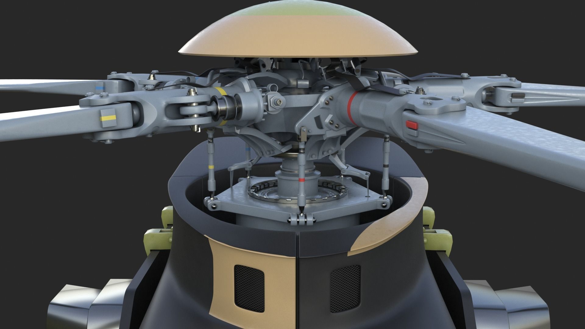 Eurocopter H225M Cougar 3ds max Vray 3D model_21