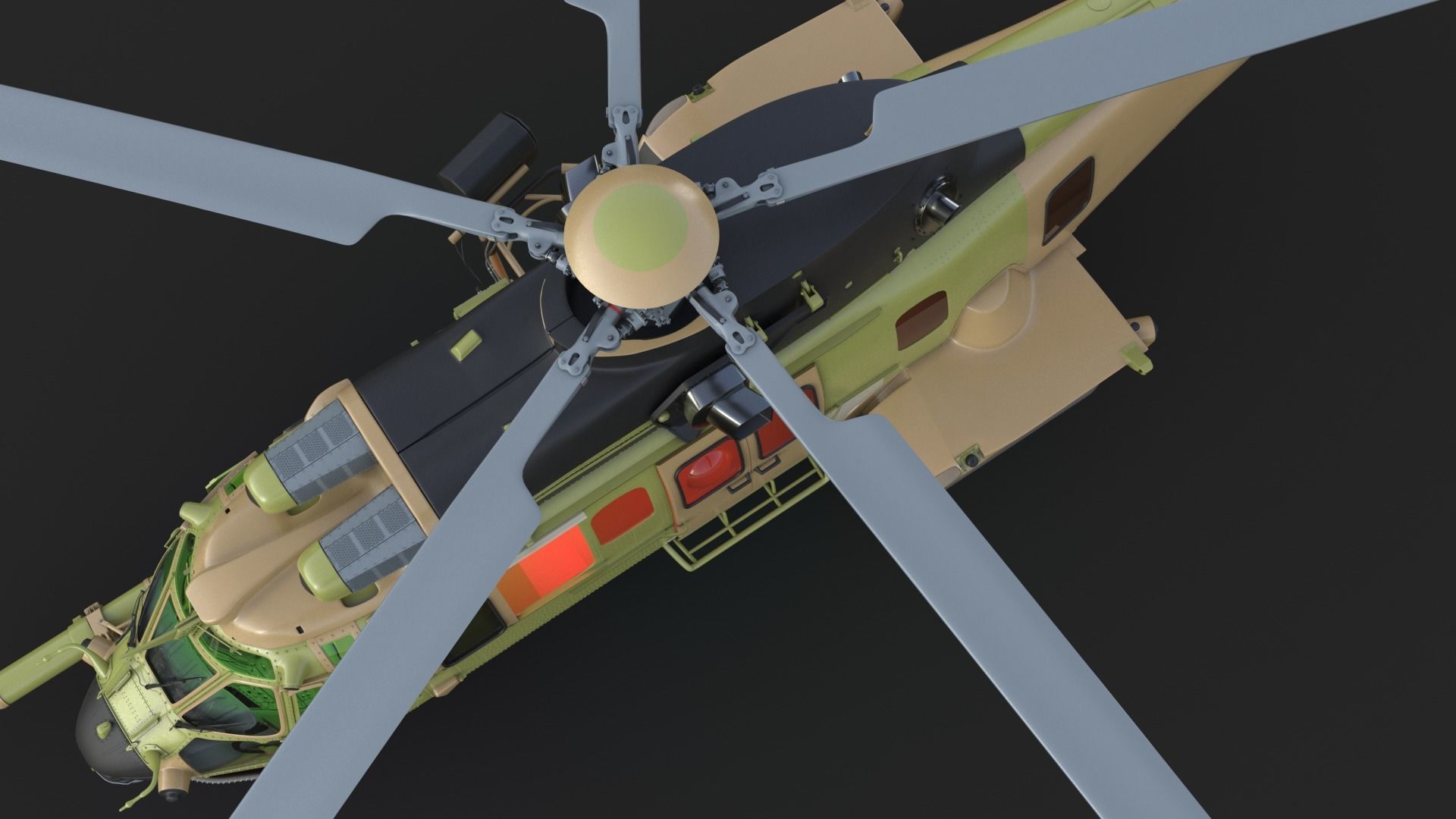 Eurocopter H225M Cougar 3ds max Vray 3D model_20