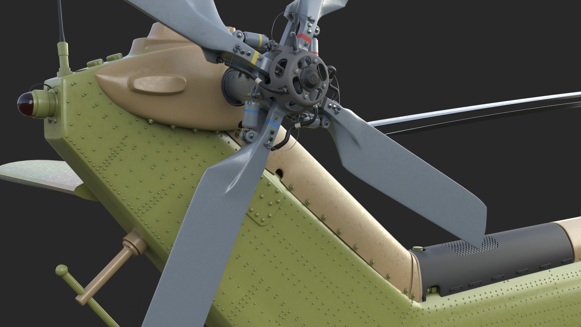 Eurocopter H225M Cougar 3ds max Vray 3D model_13