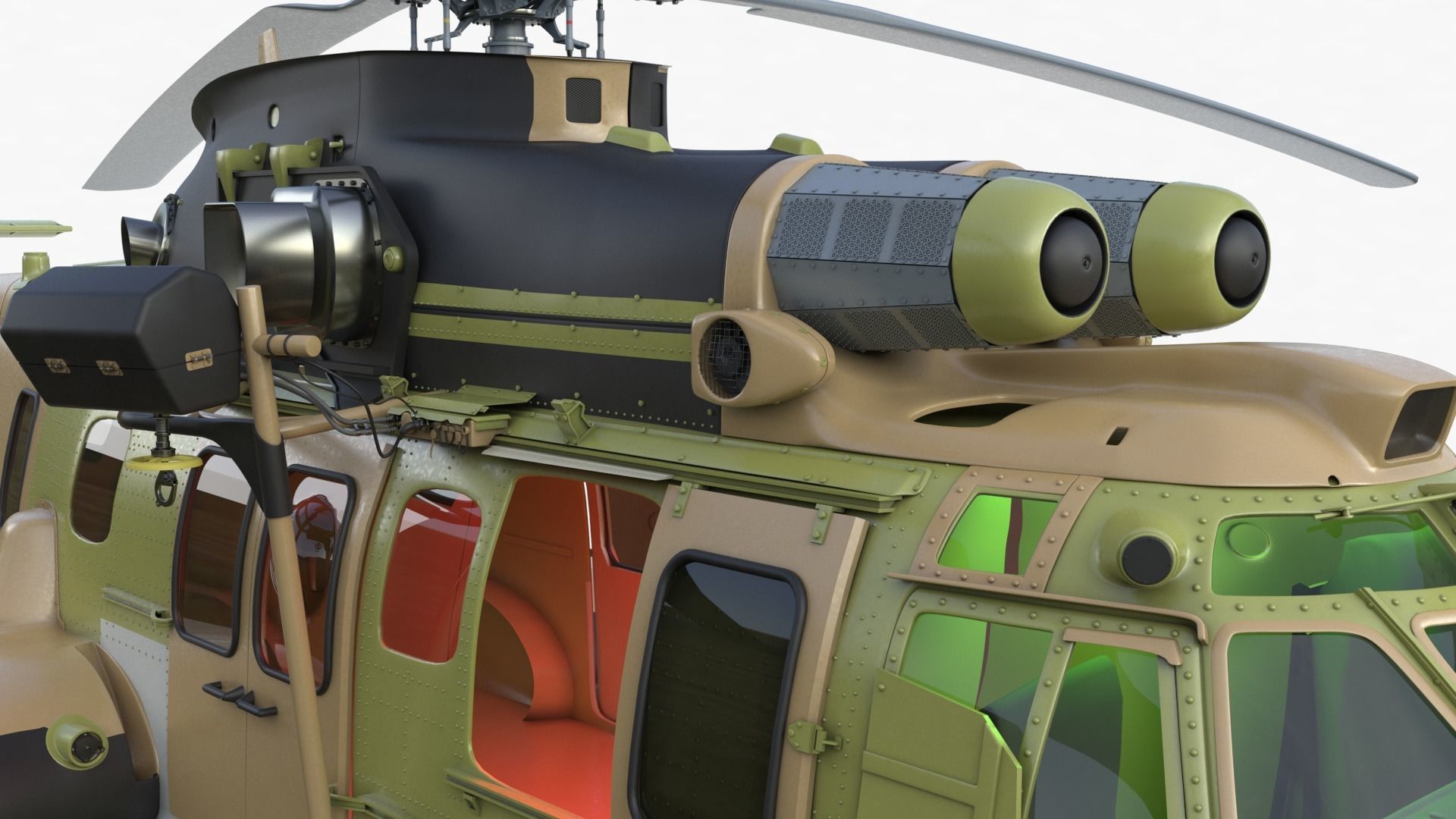 Eurocopter H225M Cougar 3ds max Vray 3D model_39