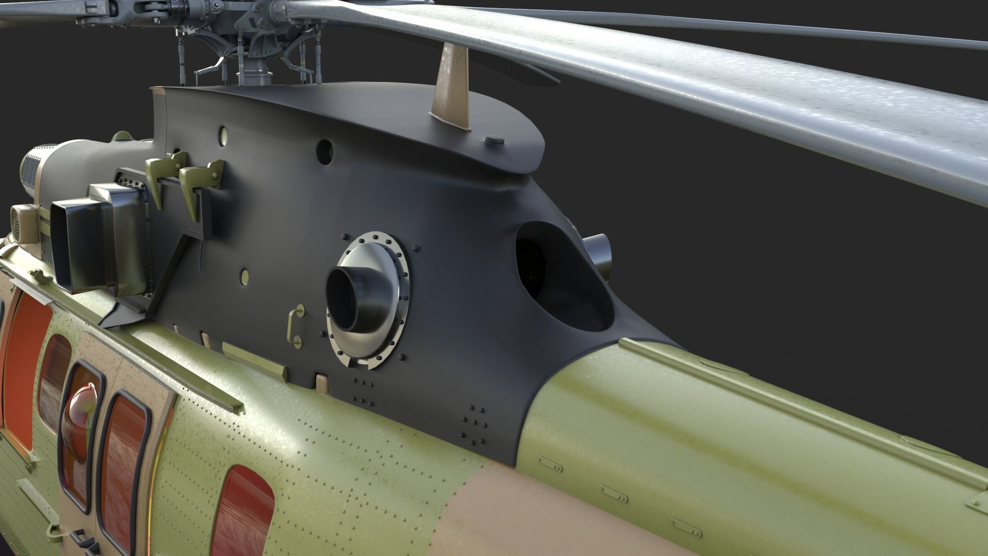 Eurocopter H225M Cougar 3ds max Vray 3D model_26