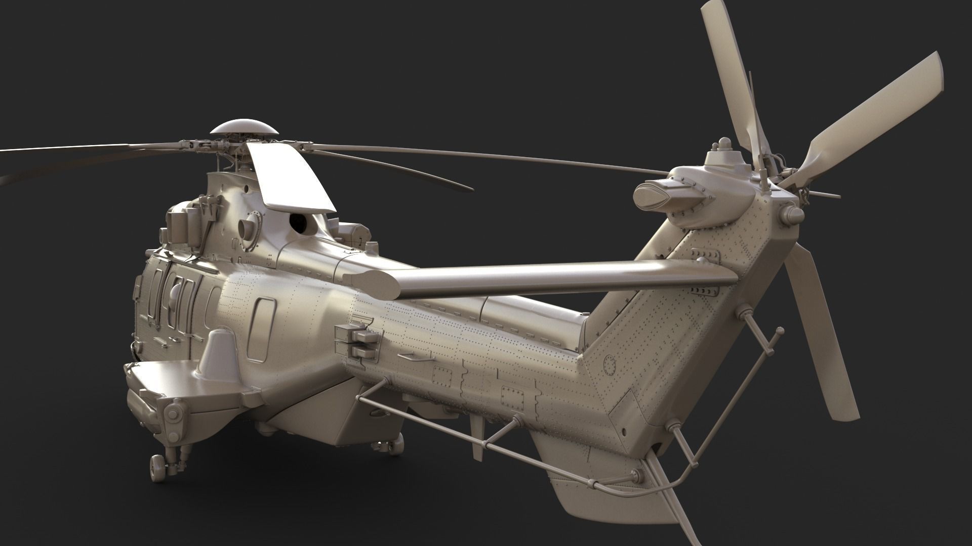 Eurocopter H225M Cougar 3ds max Vray 3D model_63