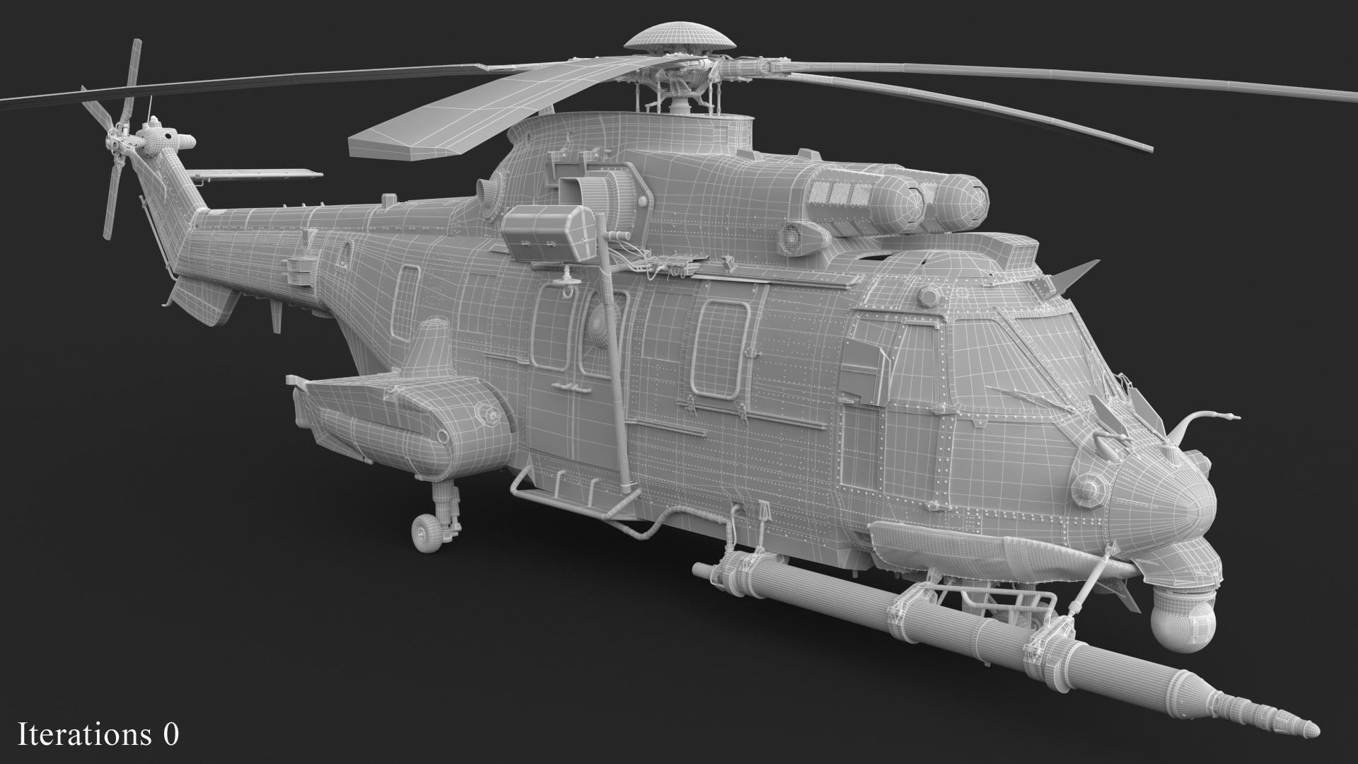 Eurocopter H225M Cougar 3ds max Vray 3D model_49