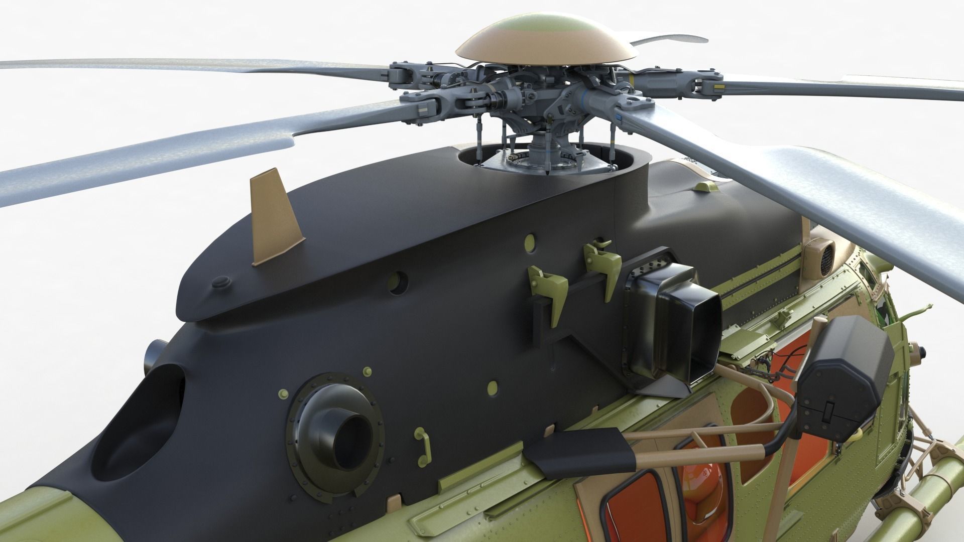 Eurocopter H225M Cougar 3ds max Vray 3D model_41