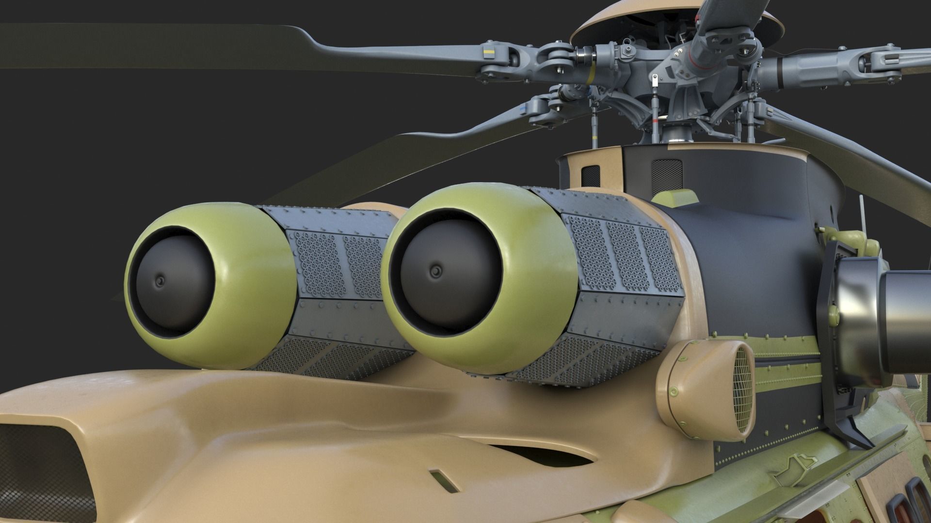 Eurocopter H225M Cougar 3ds max Vray 3D model_23