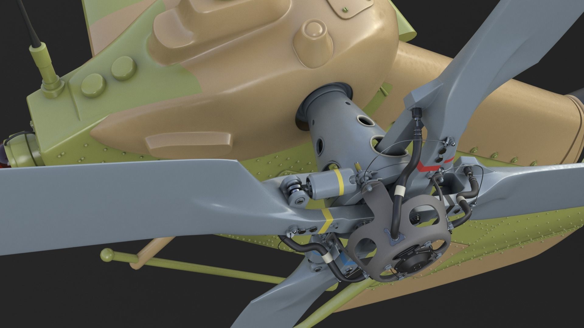 Eurocopter H225M Cougar 3ds max Vray 3D model_14