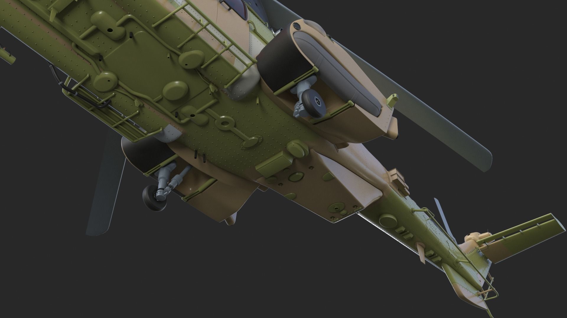 Eurocopter H225M Cougar 3ds max Vray 3D model_19