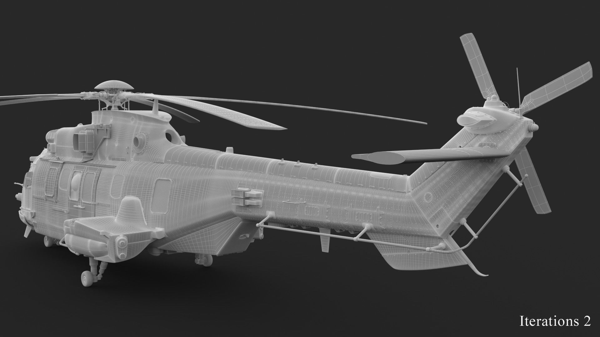 Eurocopter H225M Cougar 3ds max Vray 3D model_57