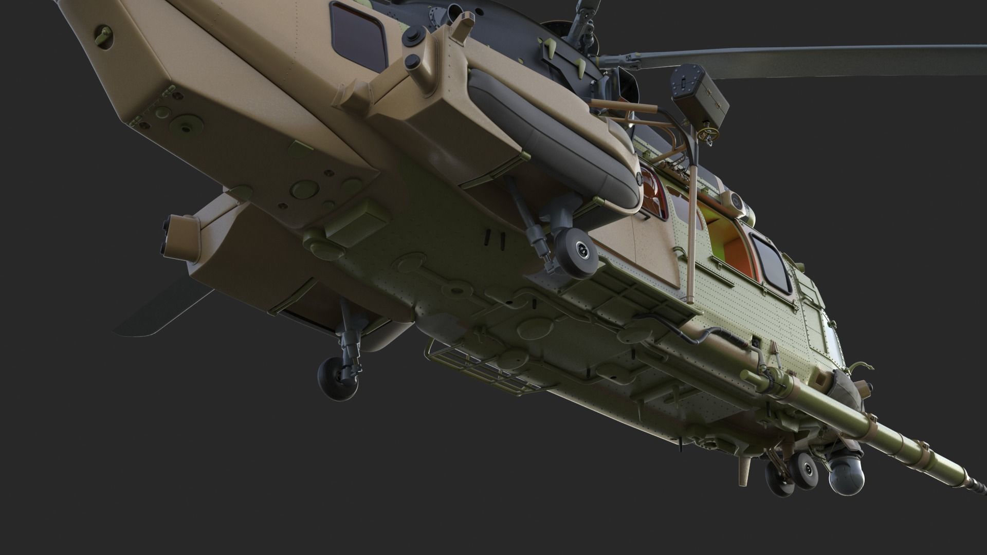 Eurocopter H225M Cougar 3ds max Vray 3D model_16